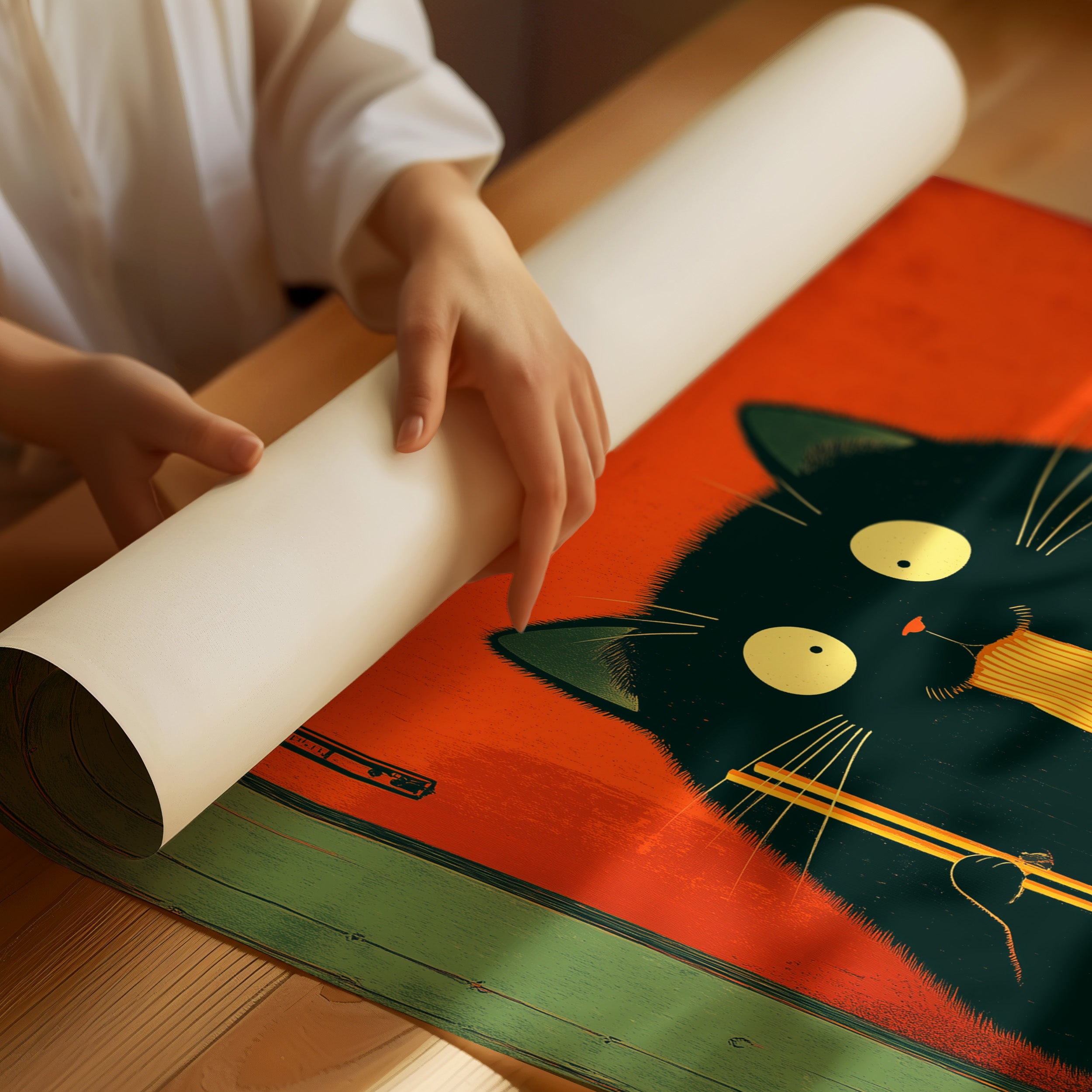 Midnight Ramen With Curious Cat