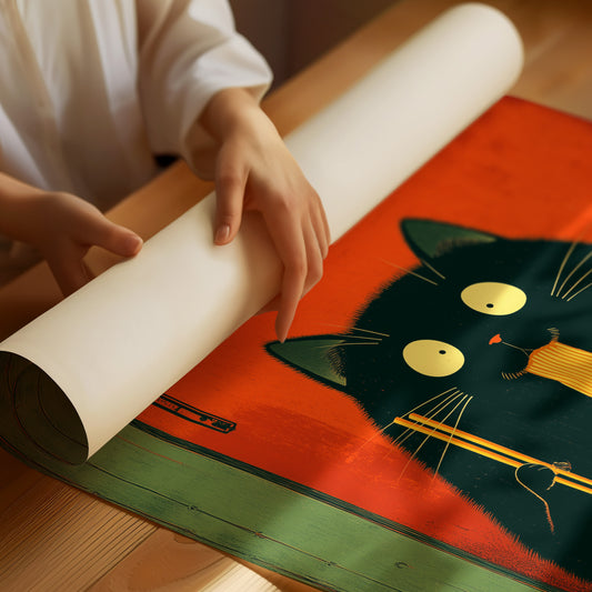 Midnight Ramen With Curious Cat