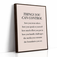Things You Can Control Typography Print