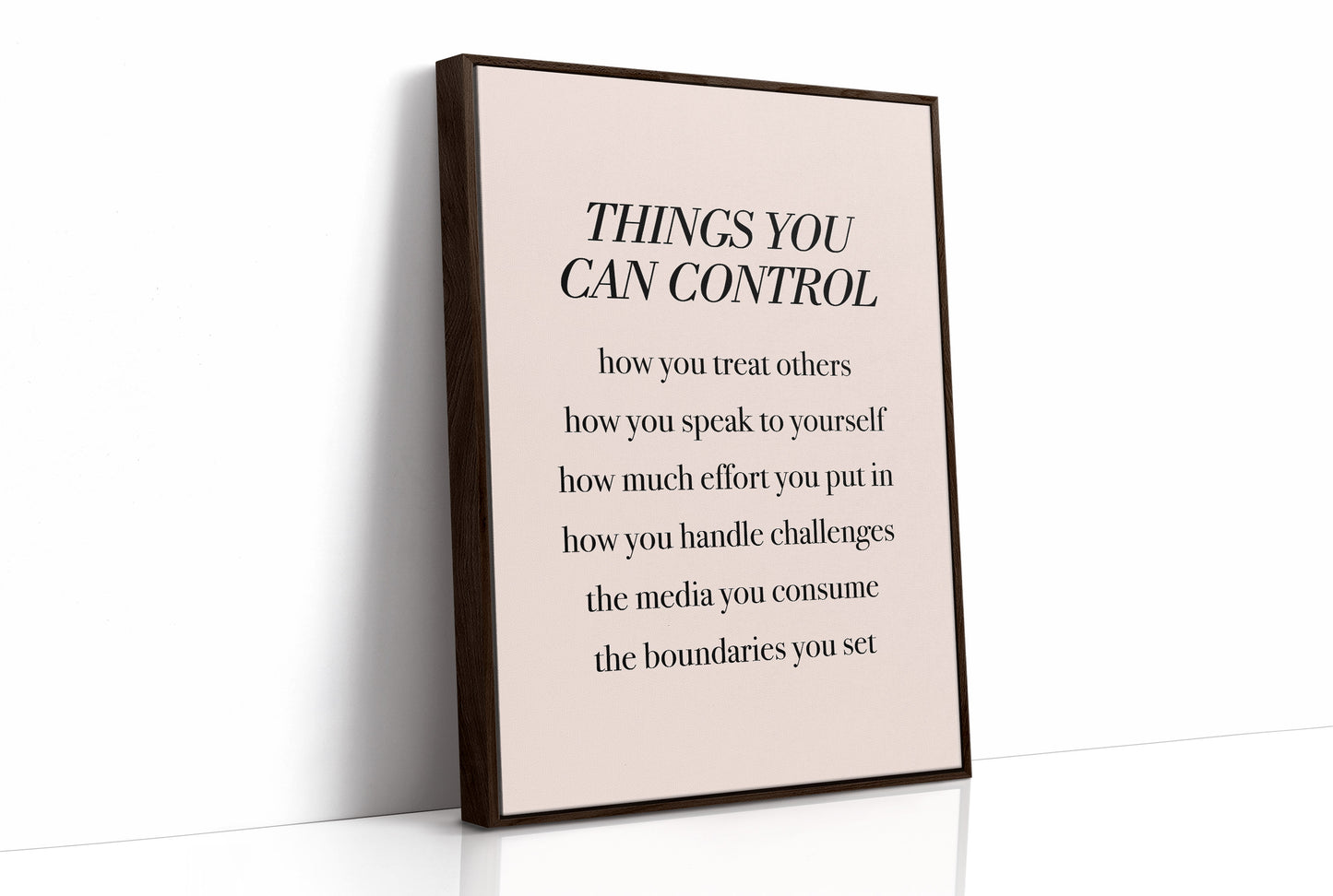 Things You Can Control Typography Print