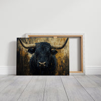 Black Bull Against Golden Storm