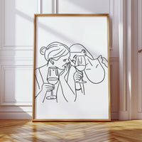 Laughter Ripples Through Wine Glass Stories