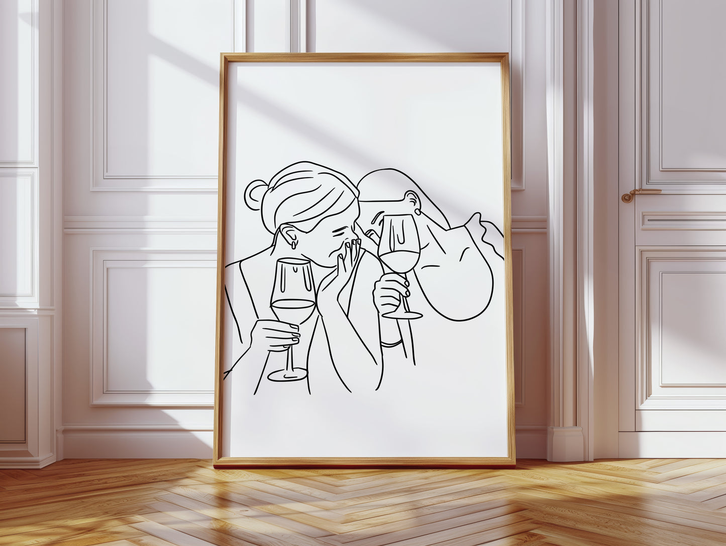 Laughter Ripples Through Wine Glass Stories