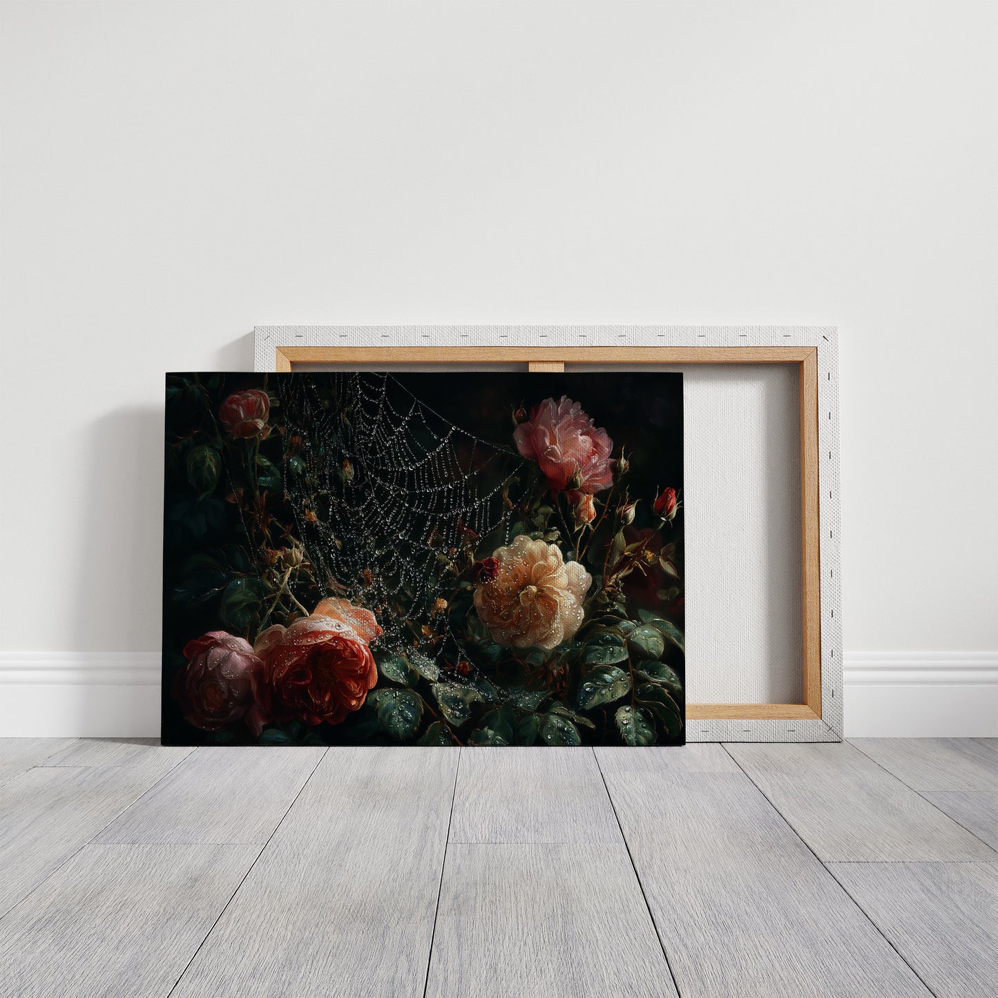 Roses Caught In Morning Dew