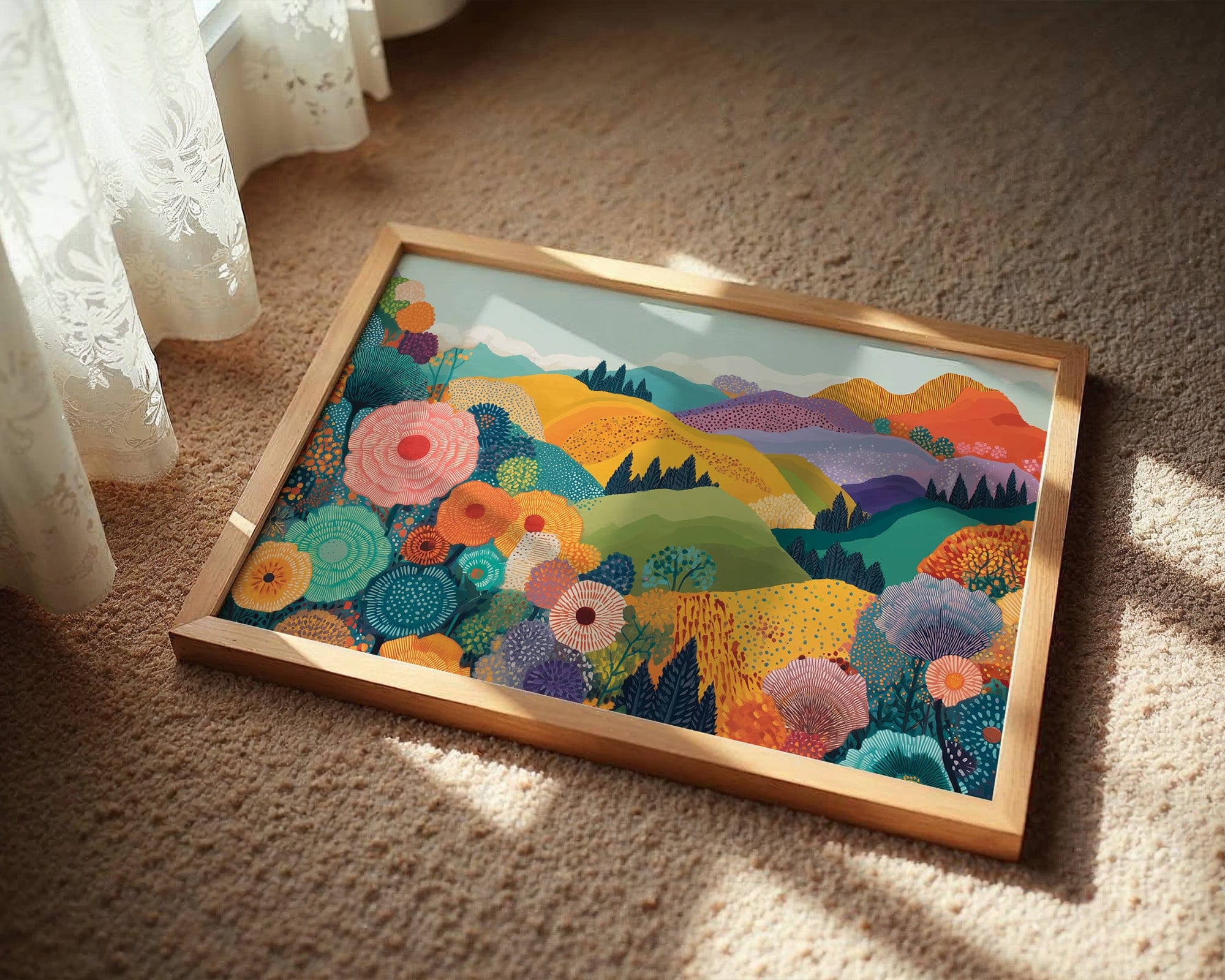 Rolling Hills Dance With Wild Blooms