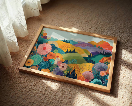 Rolling Hills Dance With Wild Blooms