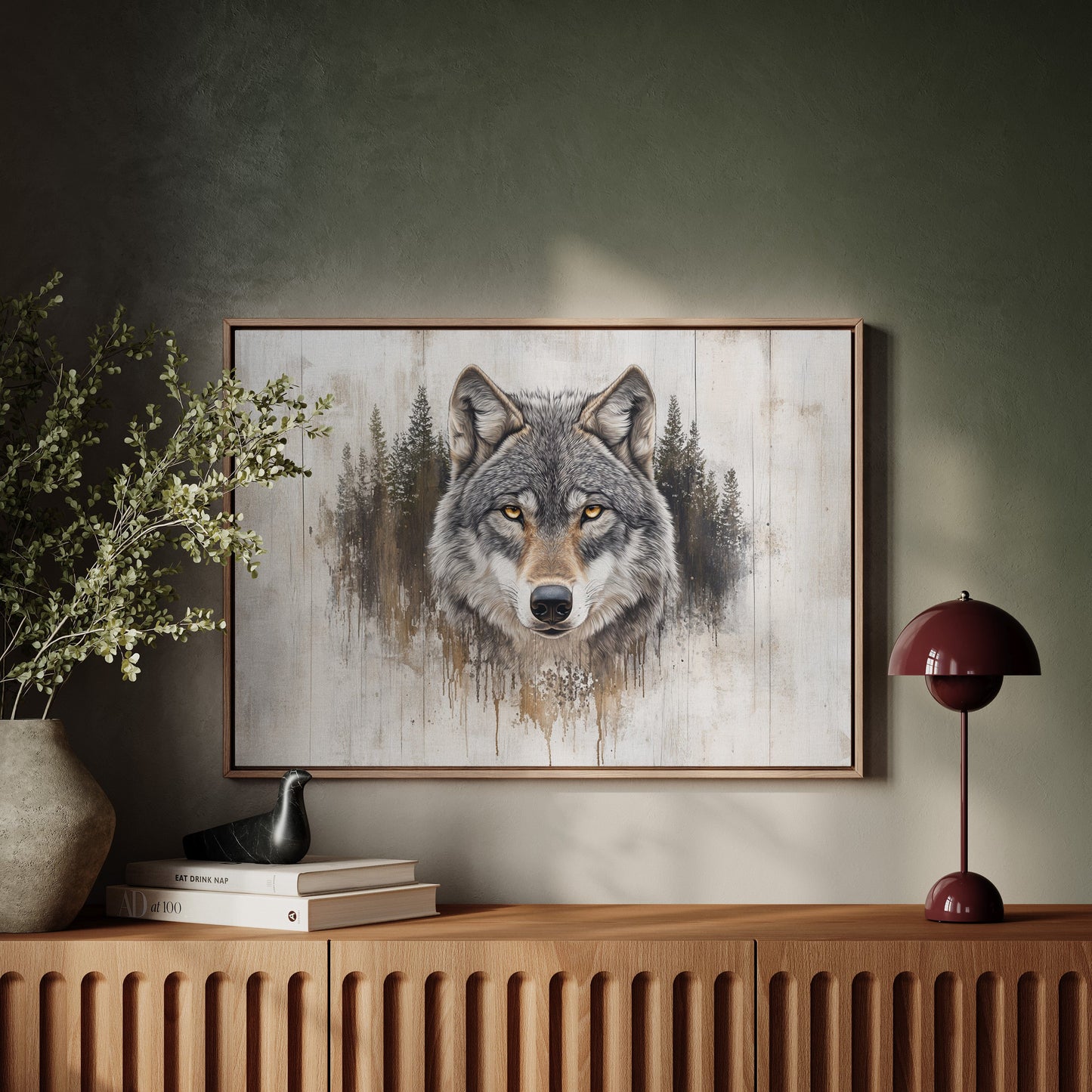 Ancient Forest Holds Wolf's Gaze
