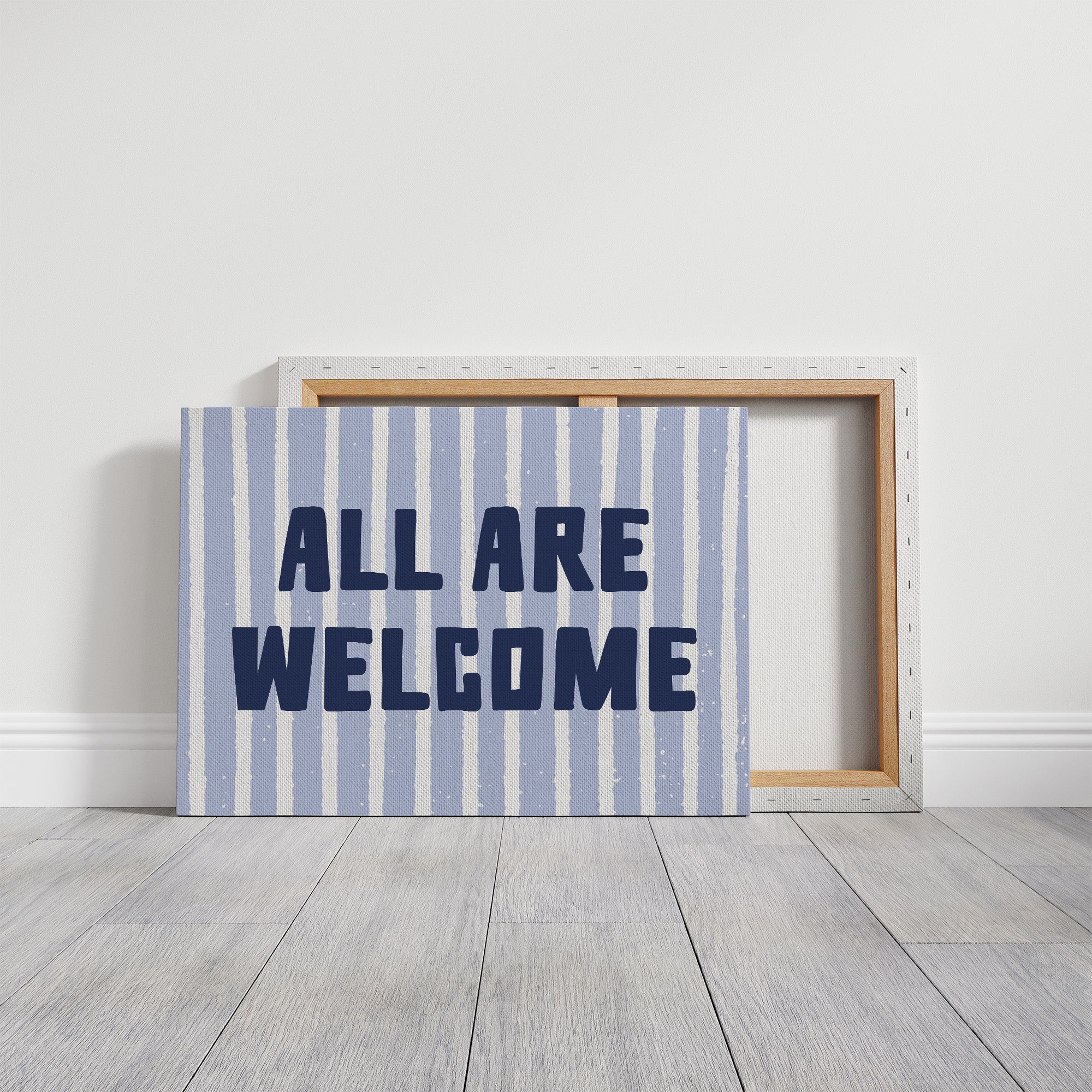 All Are Welcome Striped Print