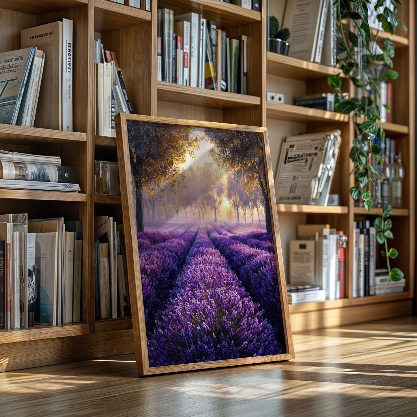 Lavender Fields in Golden Light