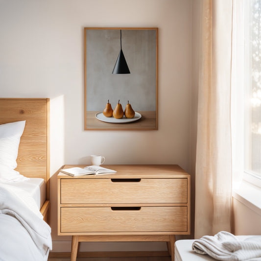 Three Pears Under Modern Light