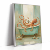Octopus Soaks In Vintage Tub