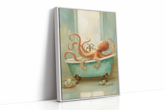 Octopus Soaks In Vintage Tub