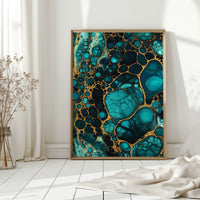 Electric Tides in Teal and Gold