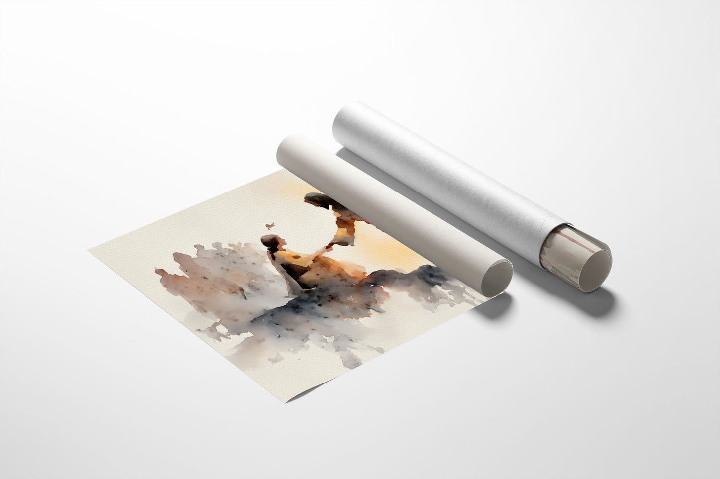 Hands Connect In Amber Light