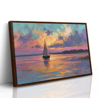 Sunset Voyage On Still Waters