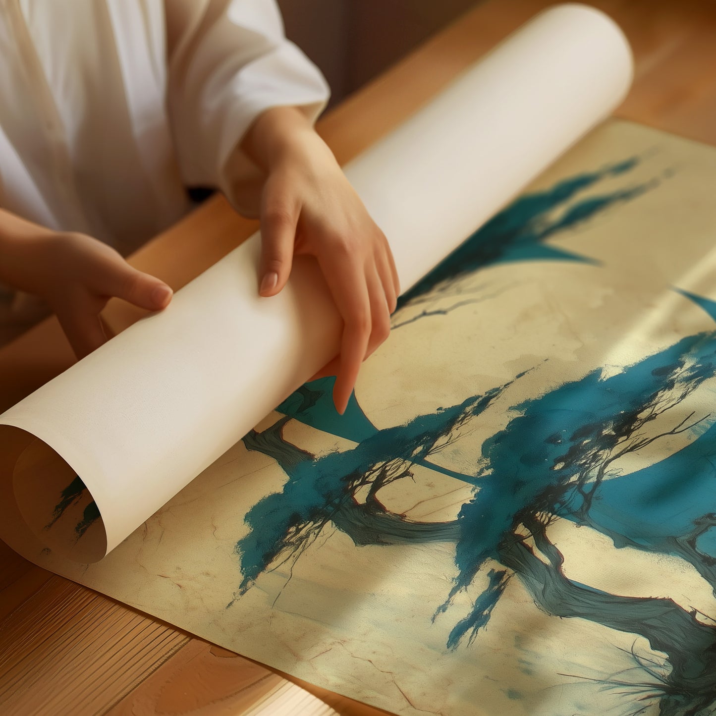 Lone Pine Bends Toward Moonlight