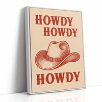 Howdy Howdy Western Hat Print