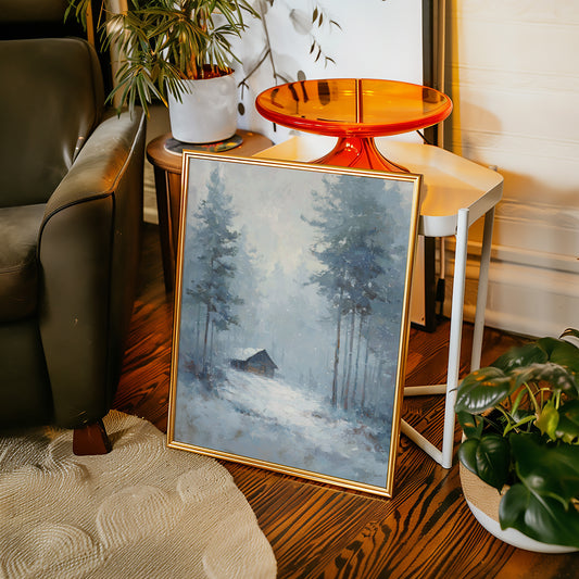 A Cabin Lost in Frosted Haze