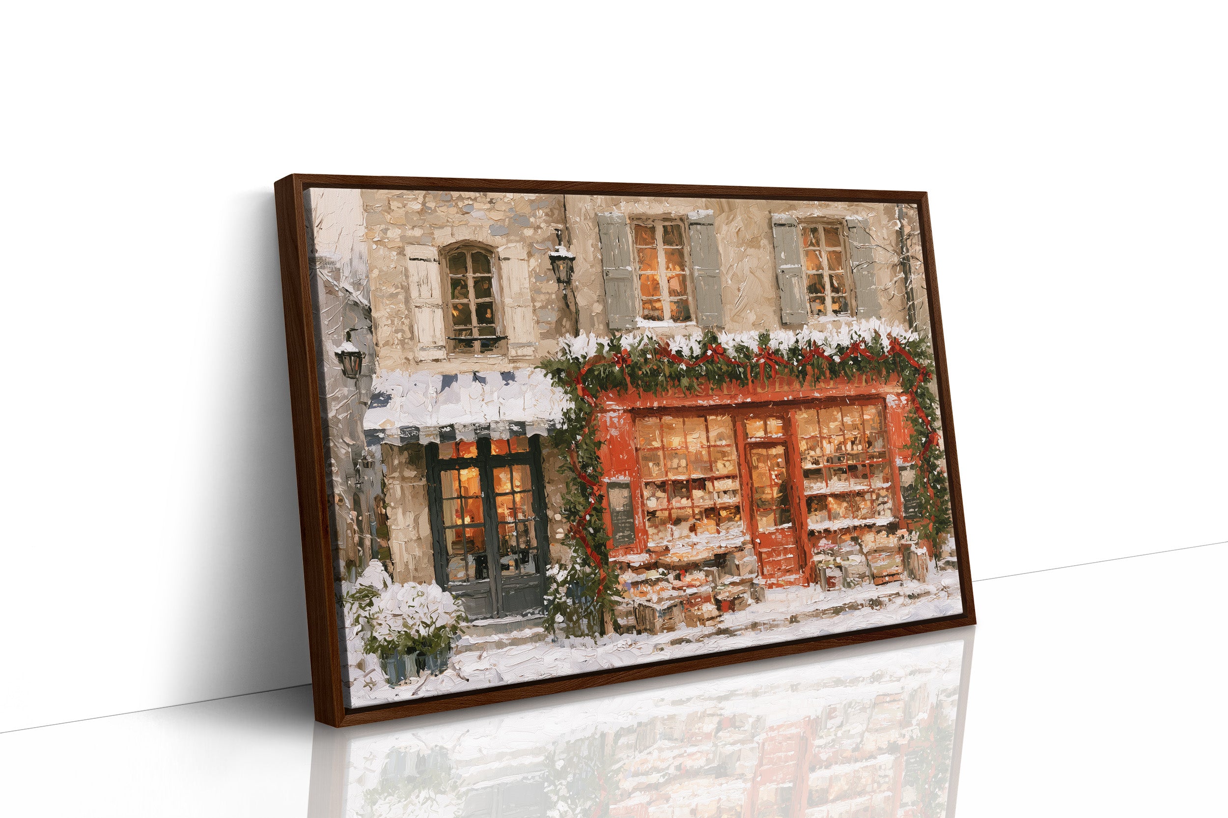 Snow On The Shop Windows