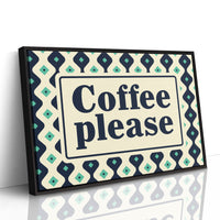 Coffee Please Retro Kitchen Sign