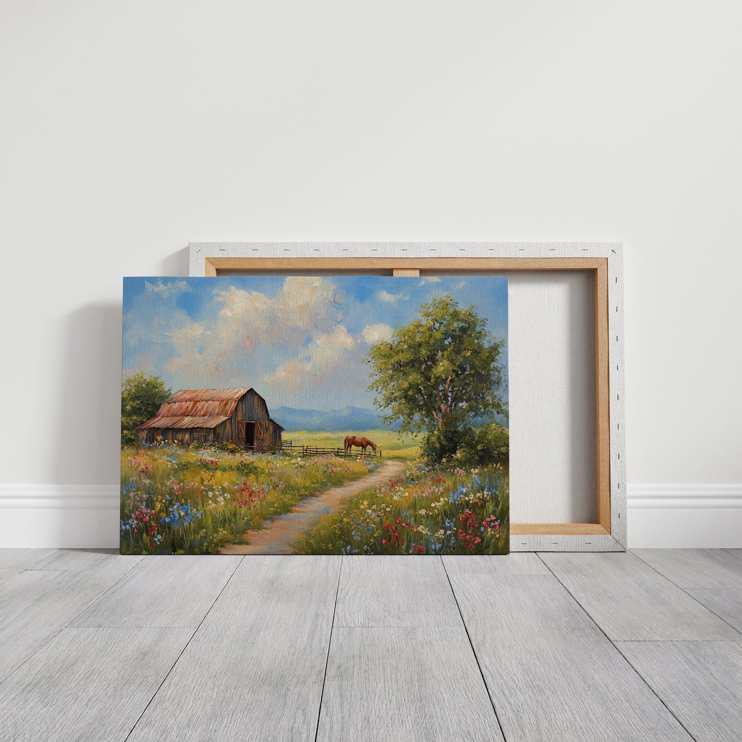 Summer Blooms Along Barn Path