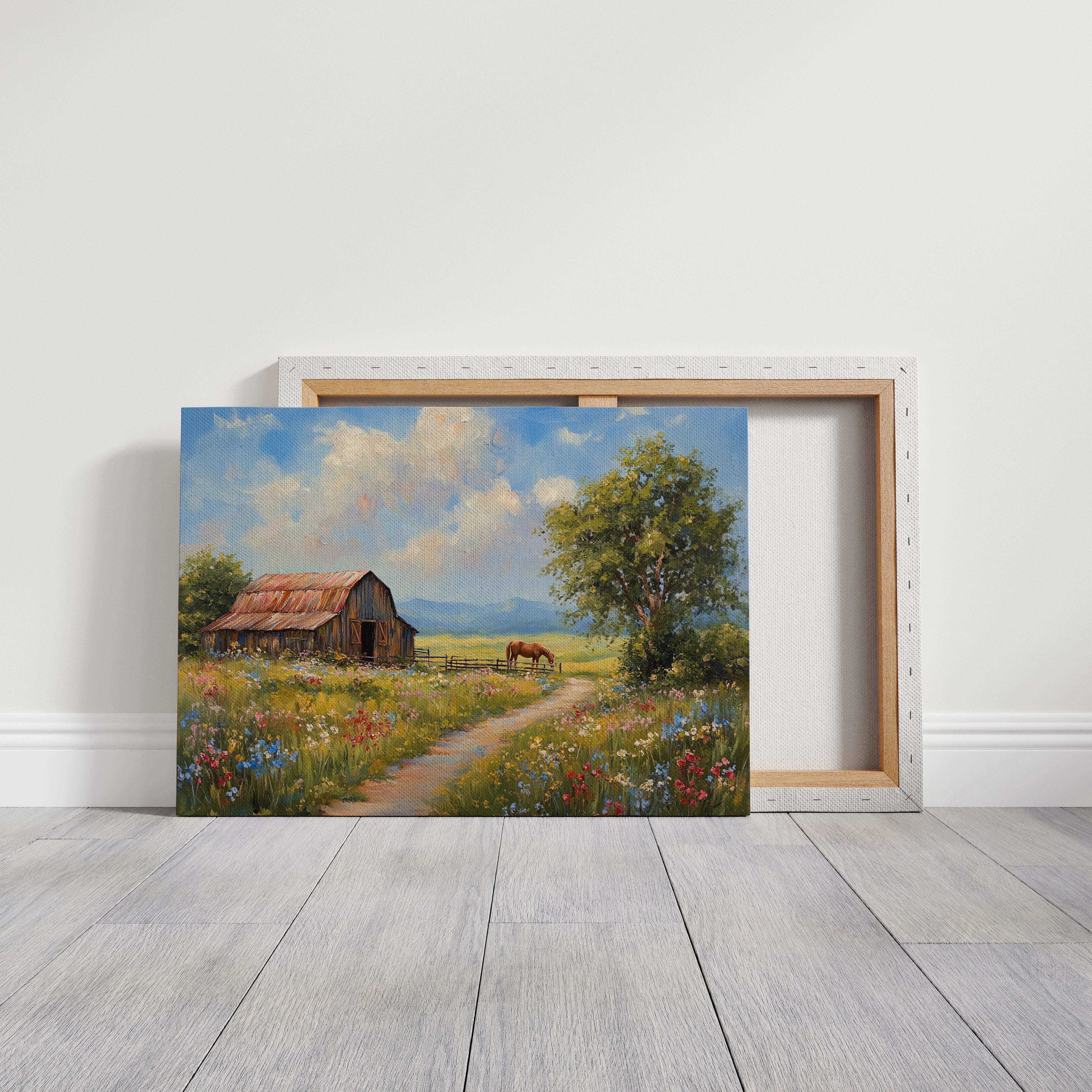 Summer Blooms Along Barn Path