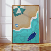 Beach Ball Plays With Turquoise Tides