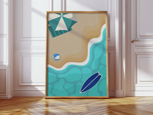 Beach Ball Plays With Turquoise Tides