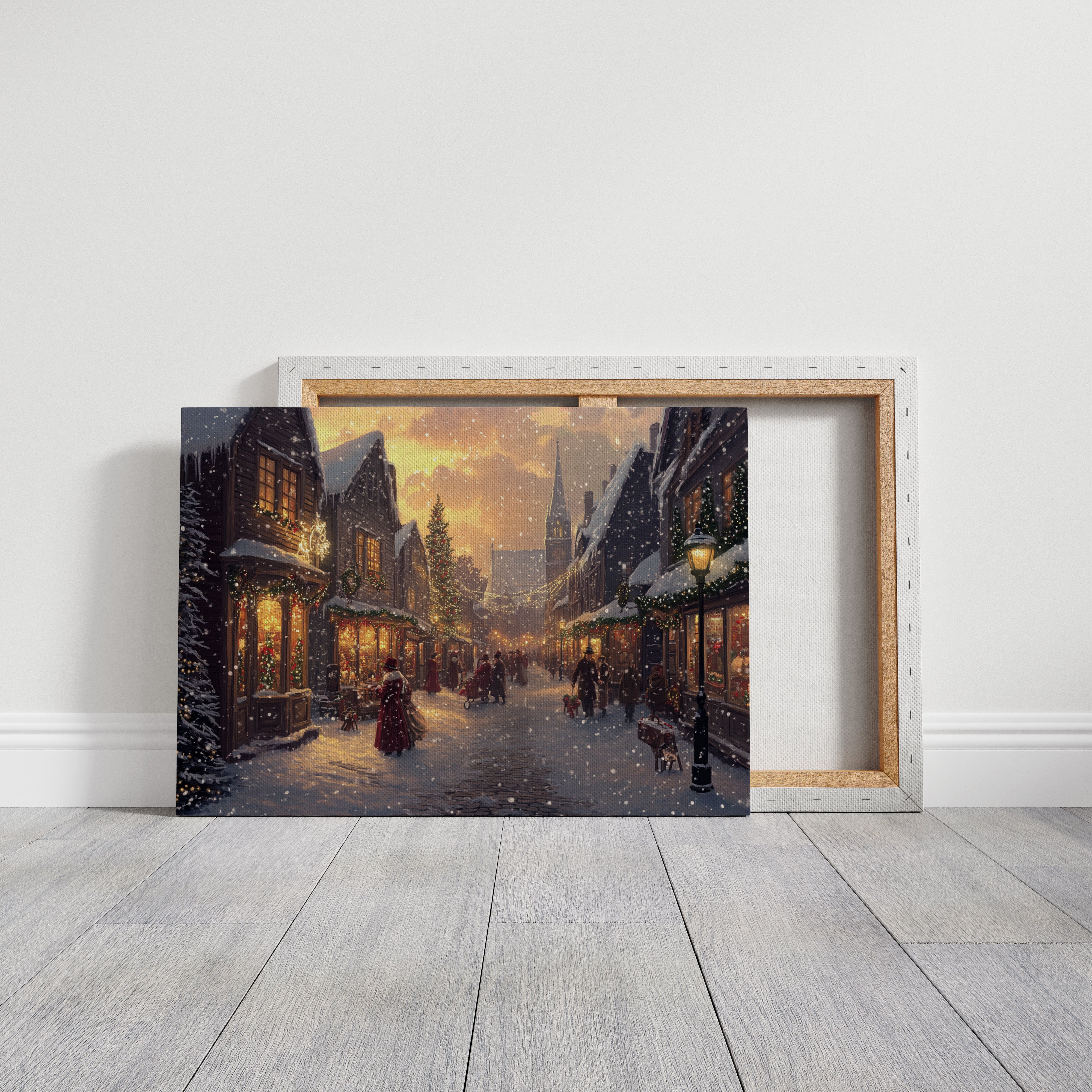 Winter Lights Dance Through Village Streets