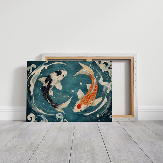 Koi Dance Through Midnight Waters