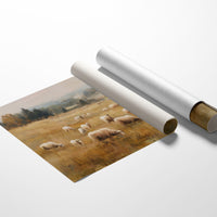 Pastoral Fields Under Autumn Haze