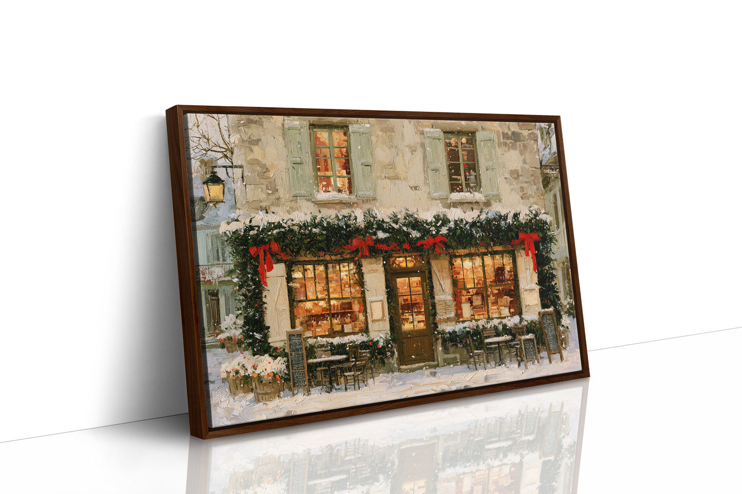 Café Tables In The Snow