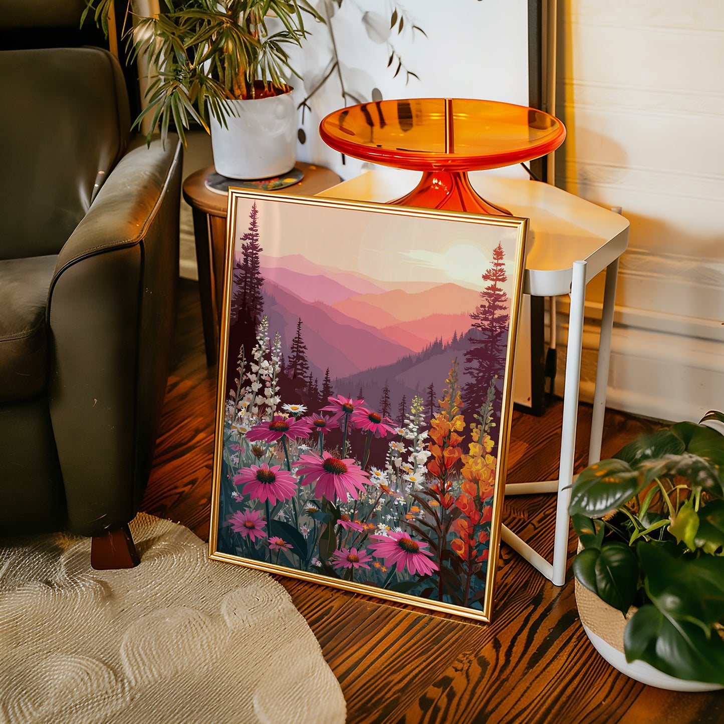 Sunset Serenade Over Wild Blooms