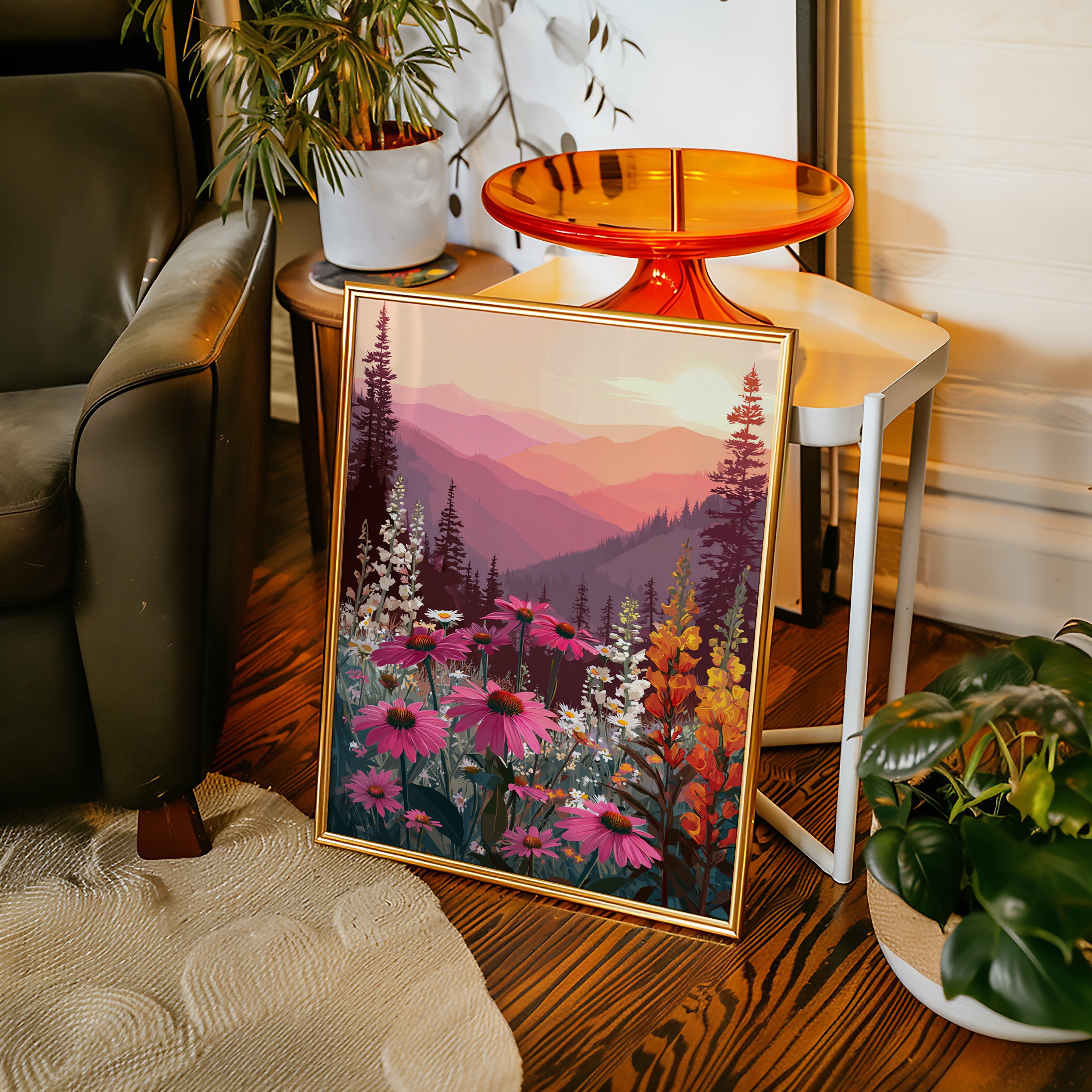 Sunset Serenade Over Wild Blooms