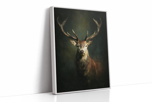 Antlers Against the Forest Depths