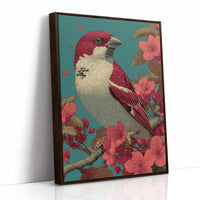 Grosbeak in the Blossoms