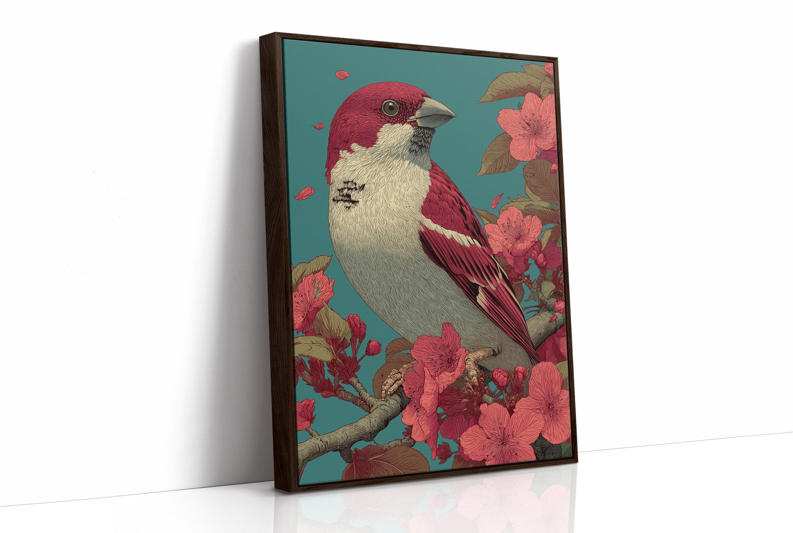 Grosbeak in the Blossoms
