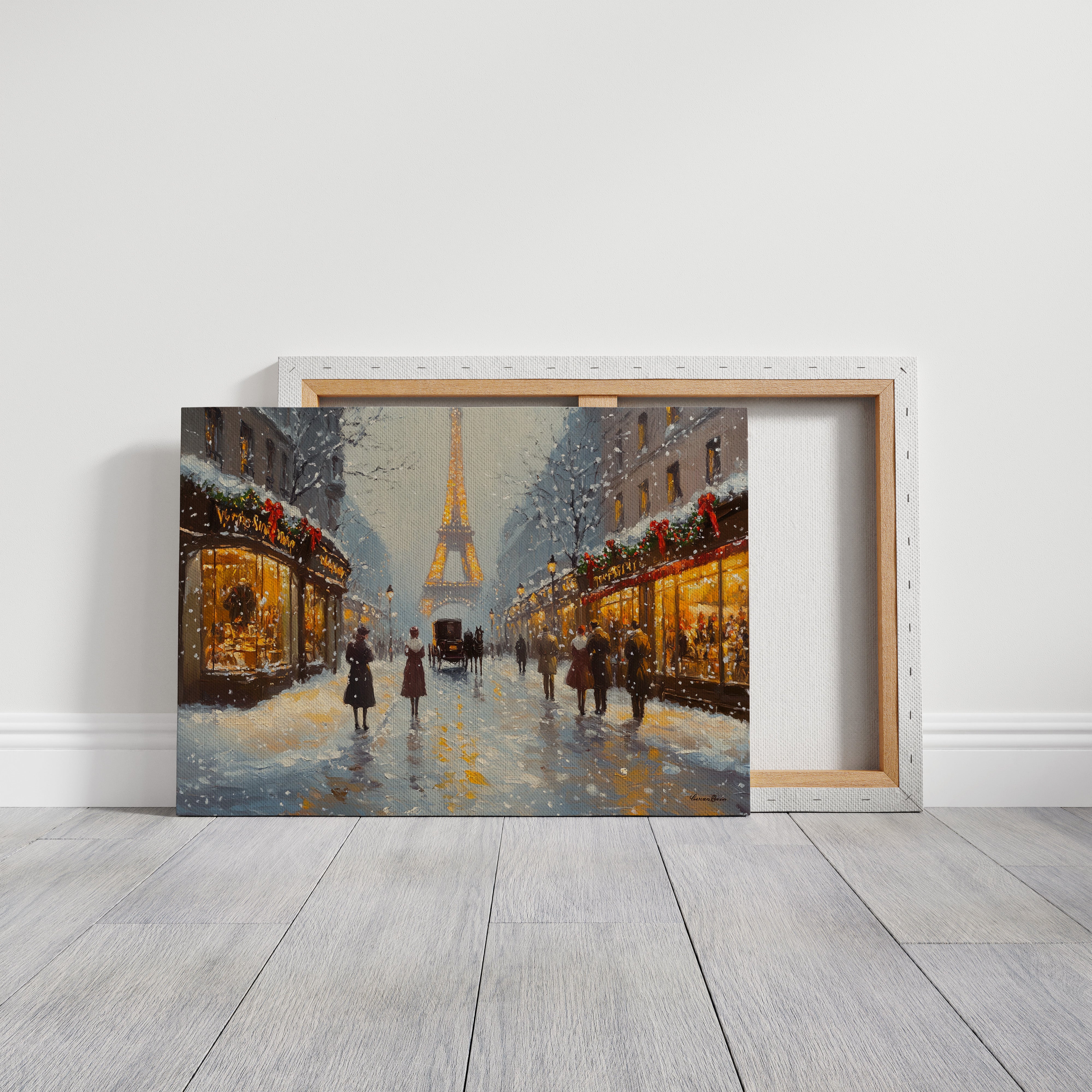 Winter Lights Glow On Paris Streets