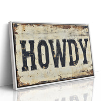 Rustic “Howdy” Western Wall Art
