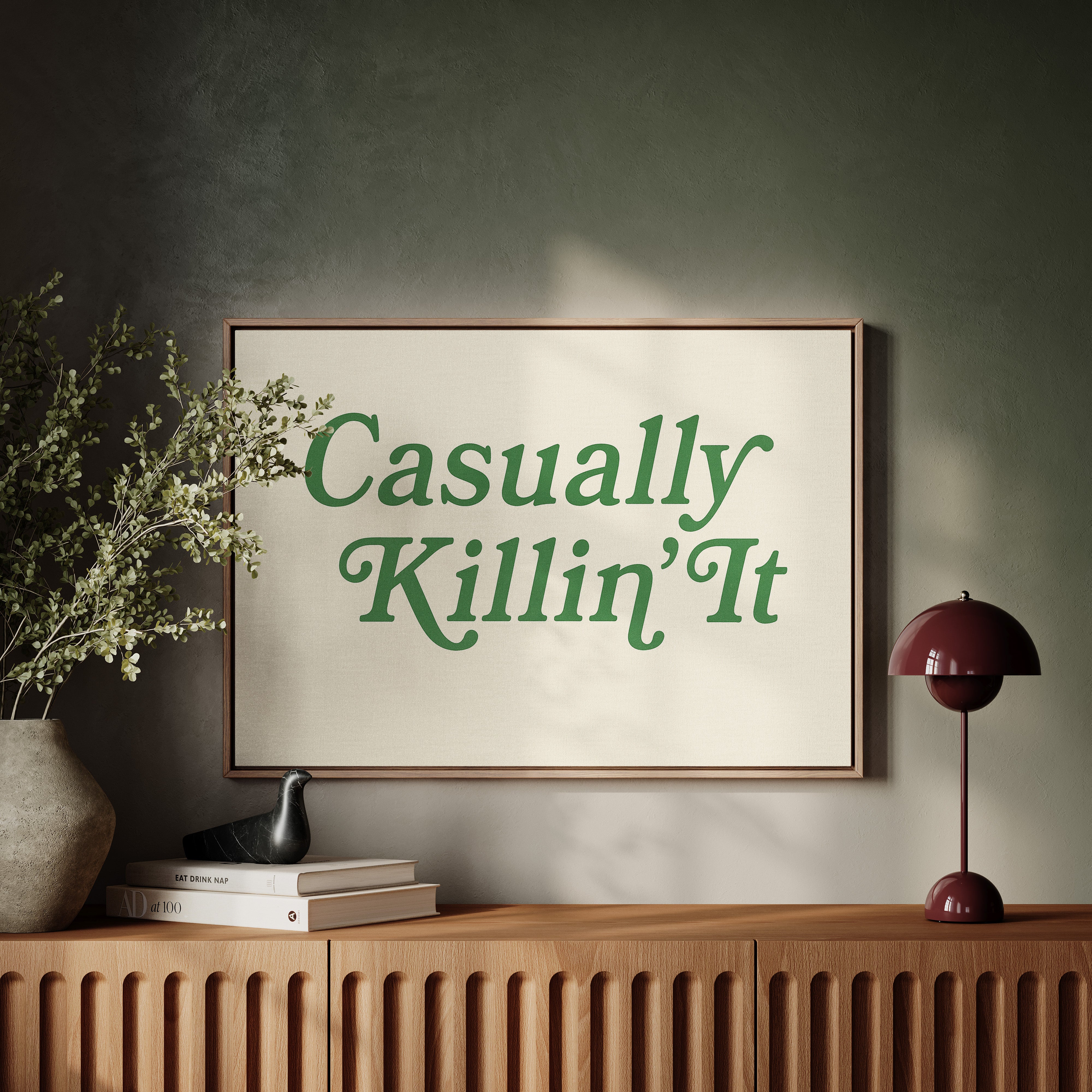 Casually Killin It Retro Typography Art