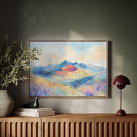 Lavender Fields Meet Coral Mountains