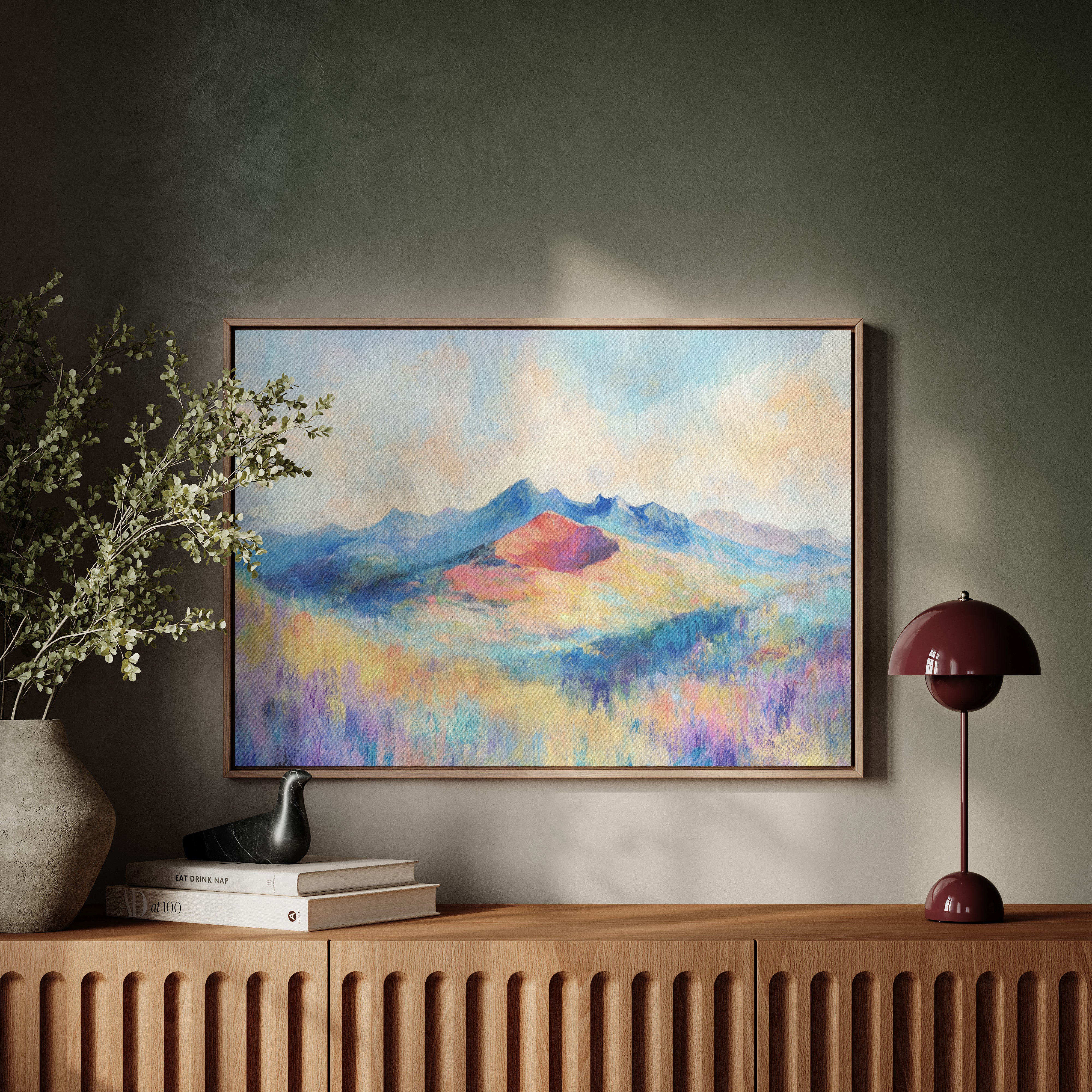 Lavender Fields Meet Coral Mountains