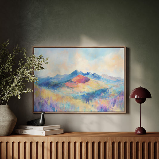 Lavender Fields Meet Coral Mountains