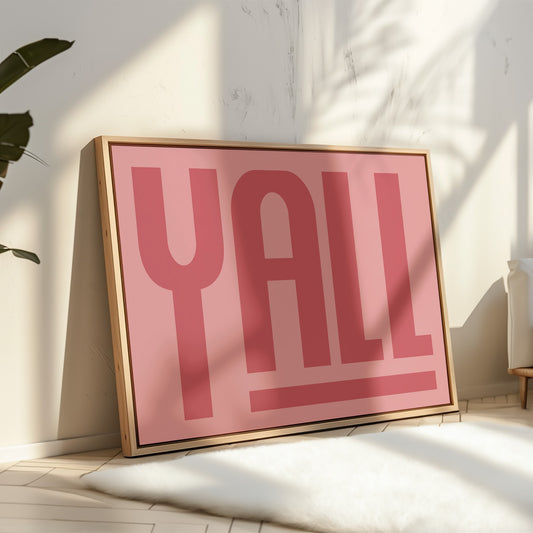 Yall Southern Charm Print in Pink