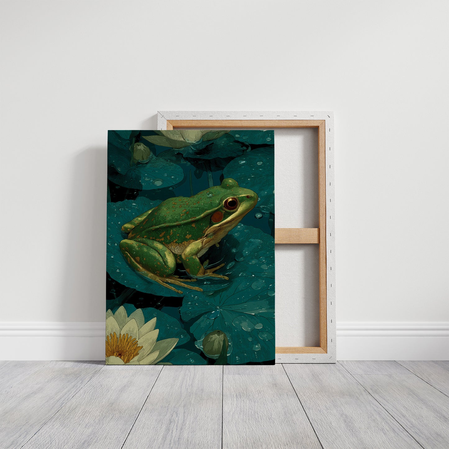 Frog Among the Lily Pads