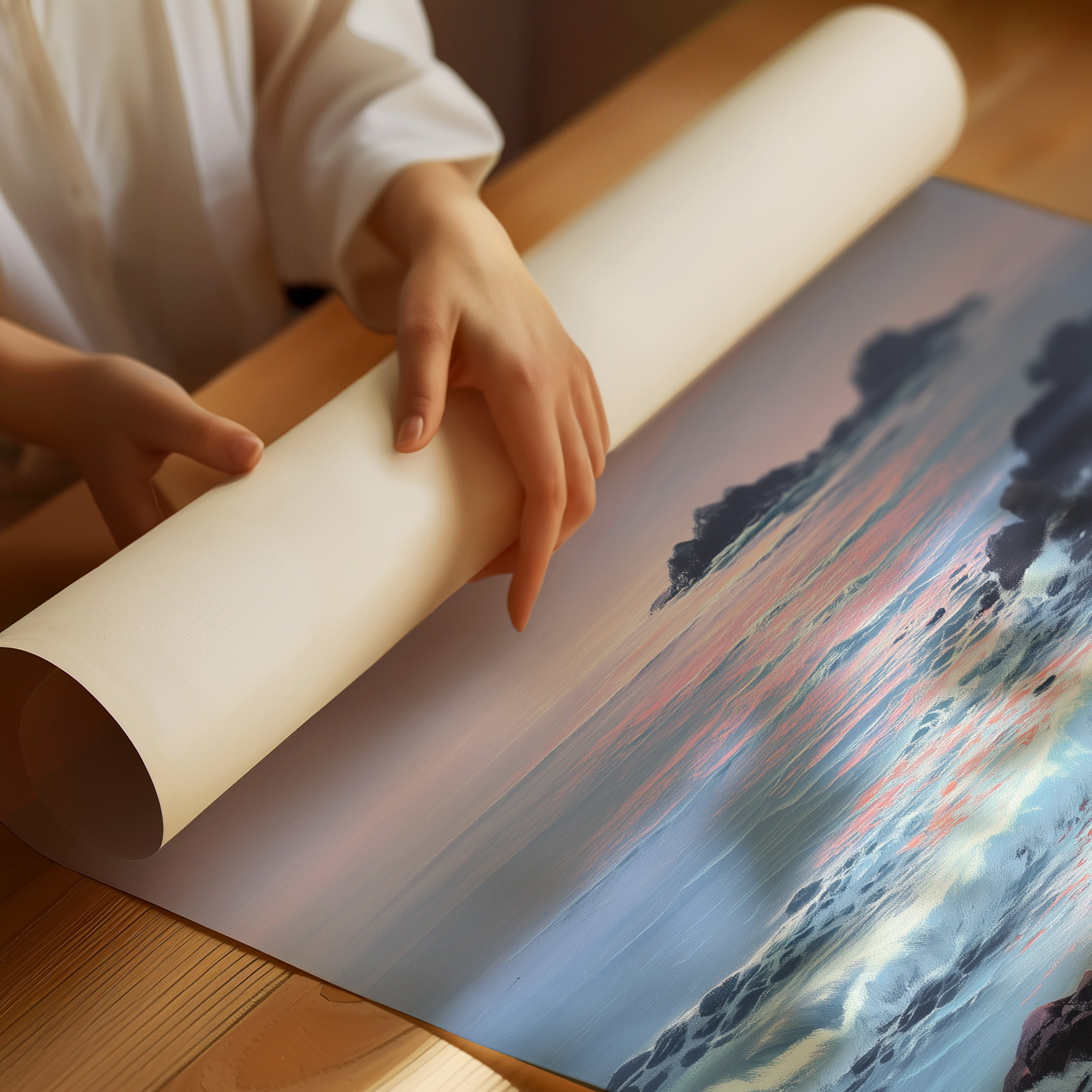 Ocean Rocks Dance At Dawn