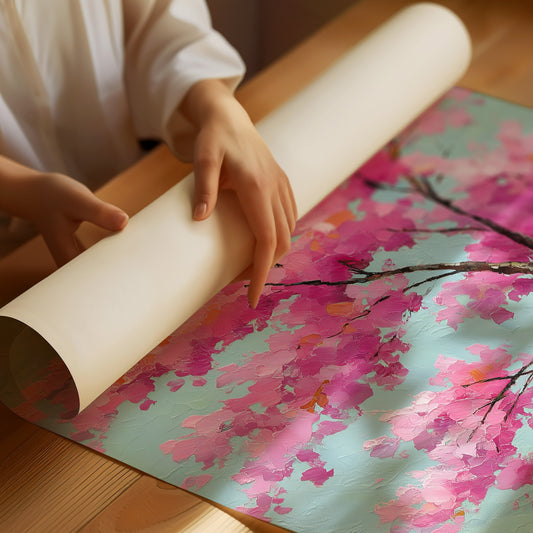 Cherry Blossoms Dance In Spring Wind