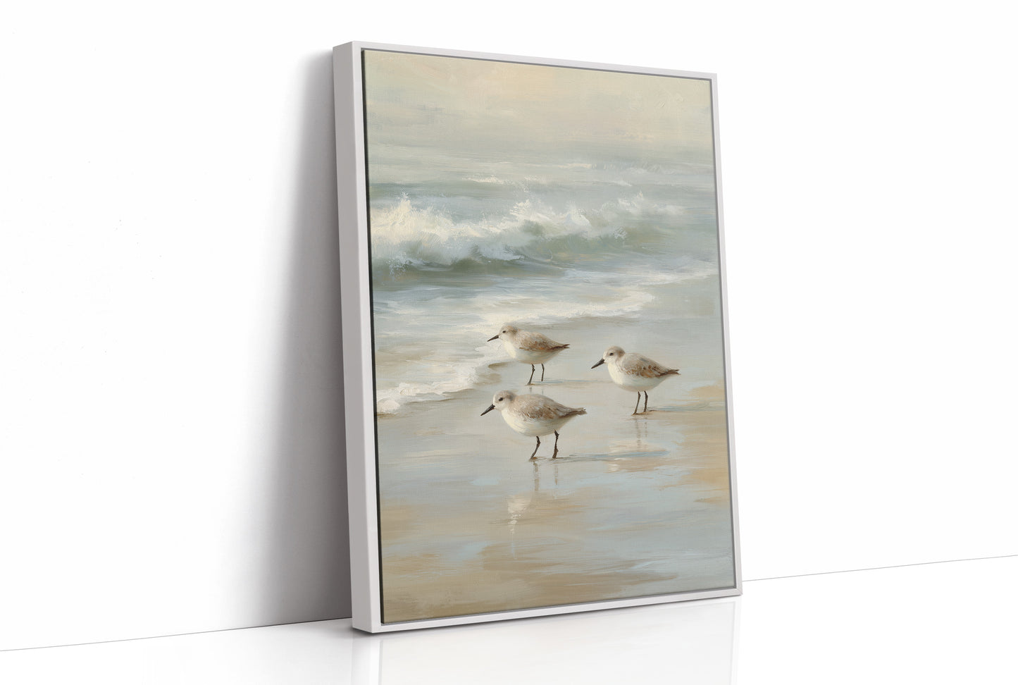 Shoreline Pause In Gentle Tide