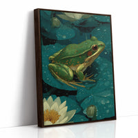 Frog Among the Lily Pads