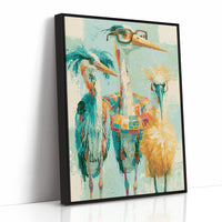 The Bespectacled Bird Trio: A Feathered Trio Portrait